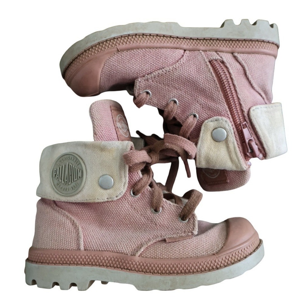 Palladium Kids casual Pink boots.‎ Zipper. Infants Size 7